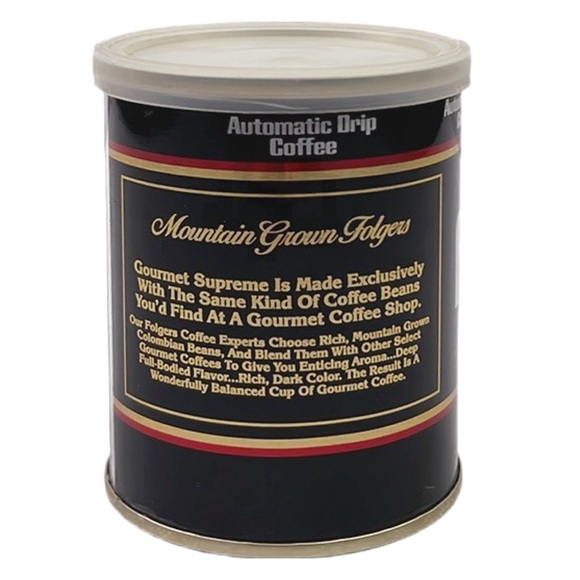 Vintage Rare Trial Size Folgers Gourmet Supreme 1989 Automatic Drip Coffee - Picture 4 of 6